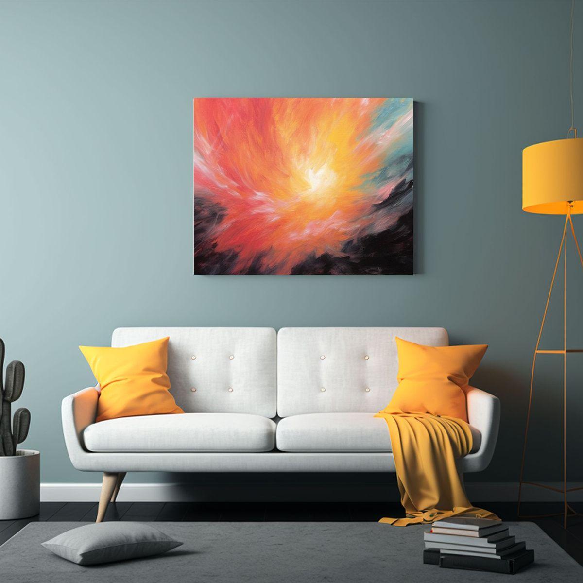Pinturas De Decoración Con Arte Moderno Abstracto Y Fantas 75x50cm-2