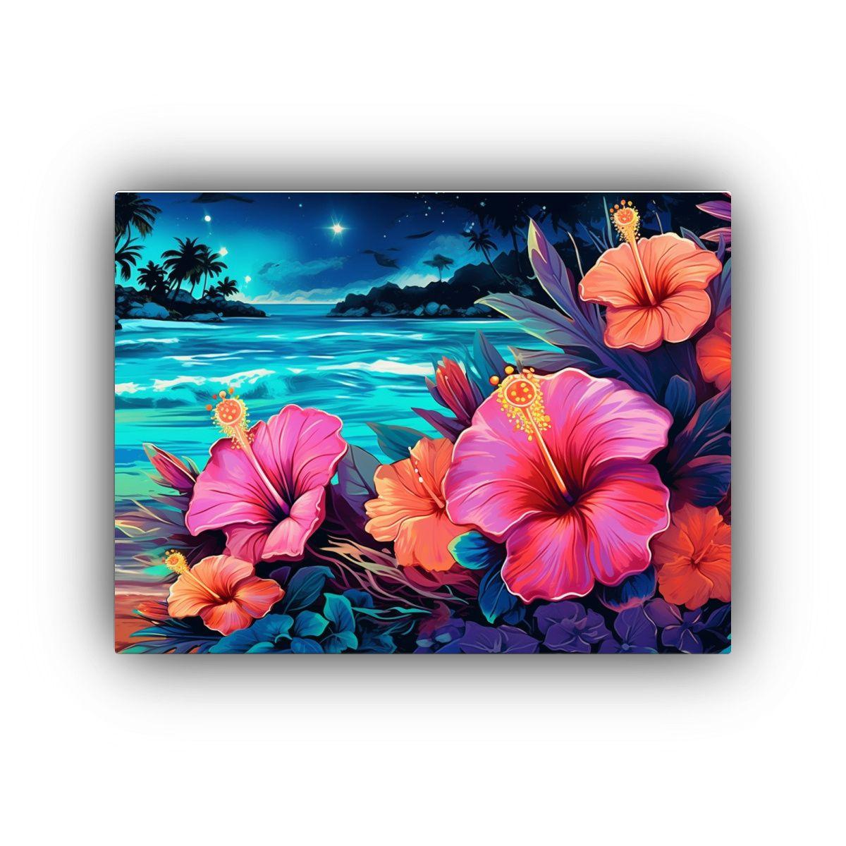 Pintura De Lienzo Con Movimiento De Playa De Verano Encantad 120x80cm-0