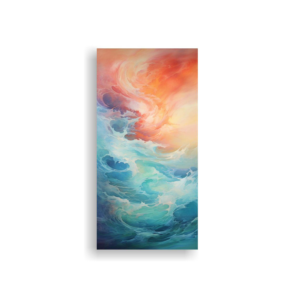 Pintura En Bastidor Concepto Calma Sinfonía 70x140cm-0