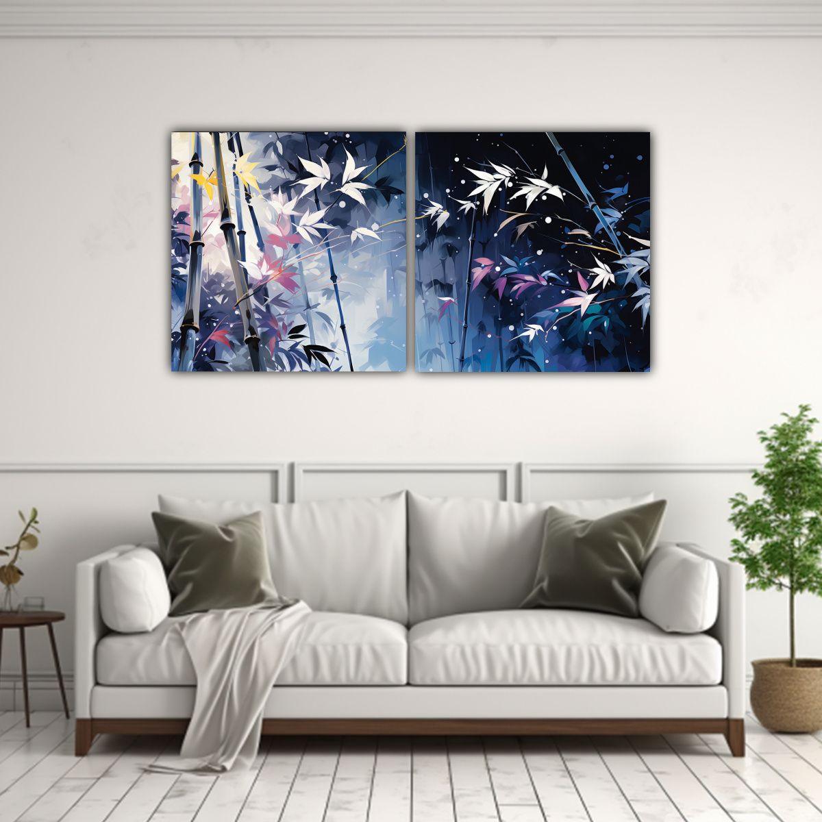 Pinturas Decorativas De Dos Artes Acuarela 140x70 Cm-2