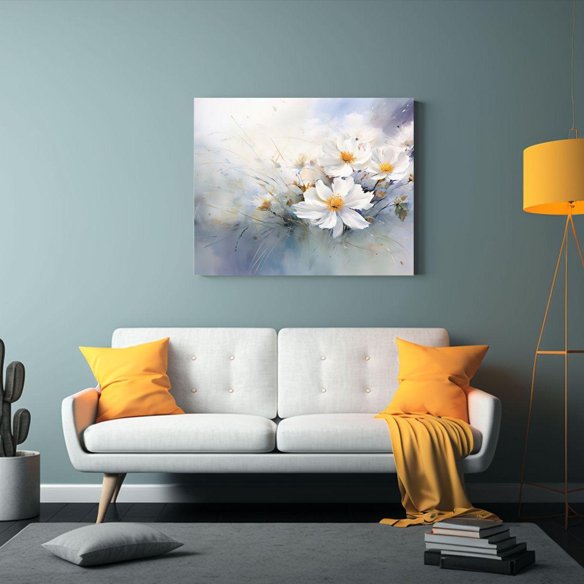 Pinturas Decorativas Abstractas En Blanco Para Pascua O Noch 60x40cm-2