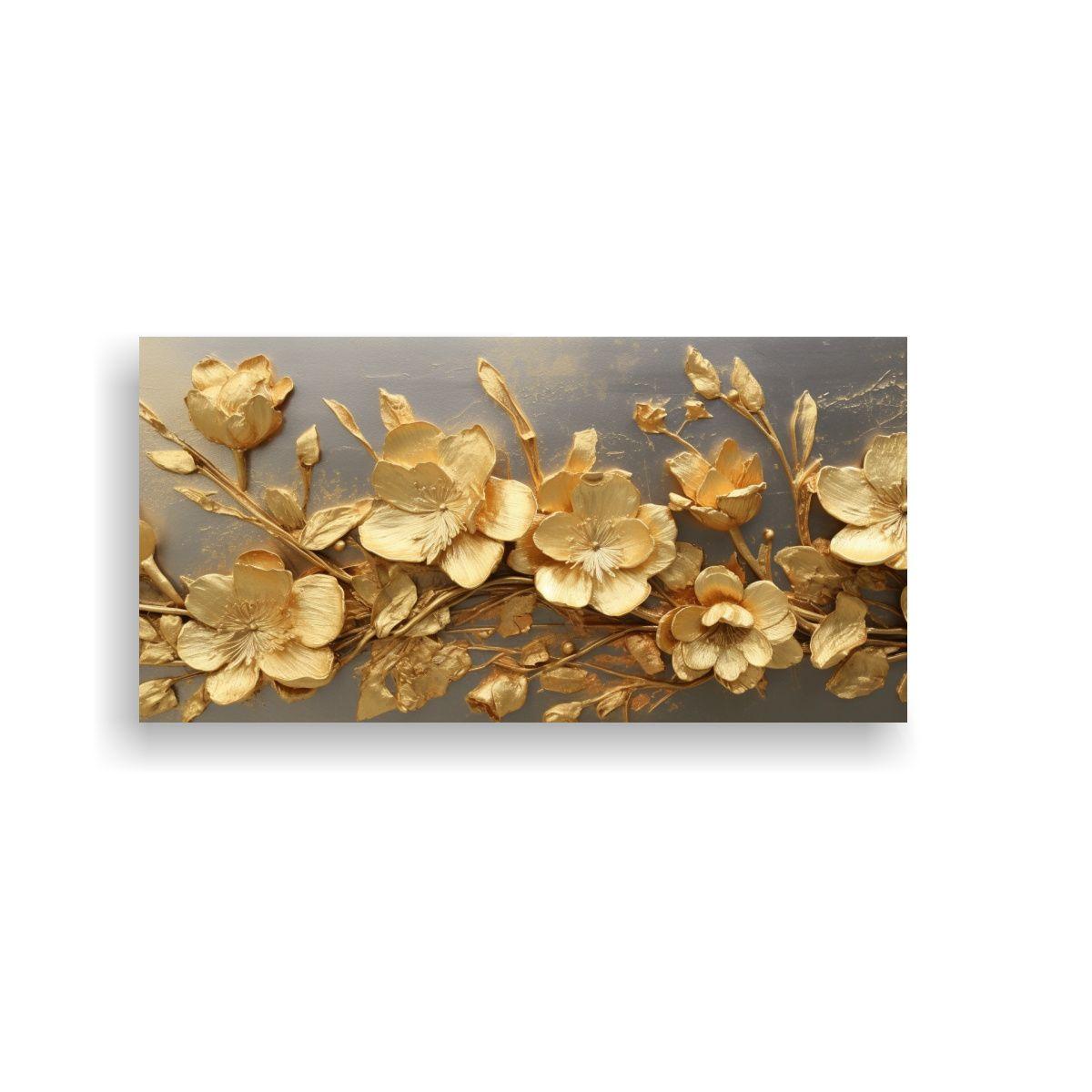 Cuadros Decorativos Embellecidos Con Hojas De Oro 140x70cm-0