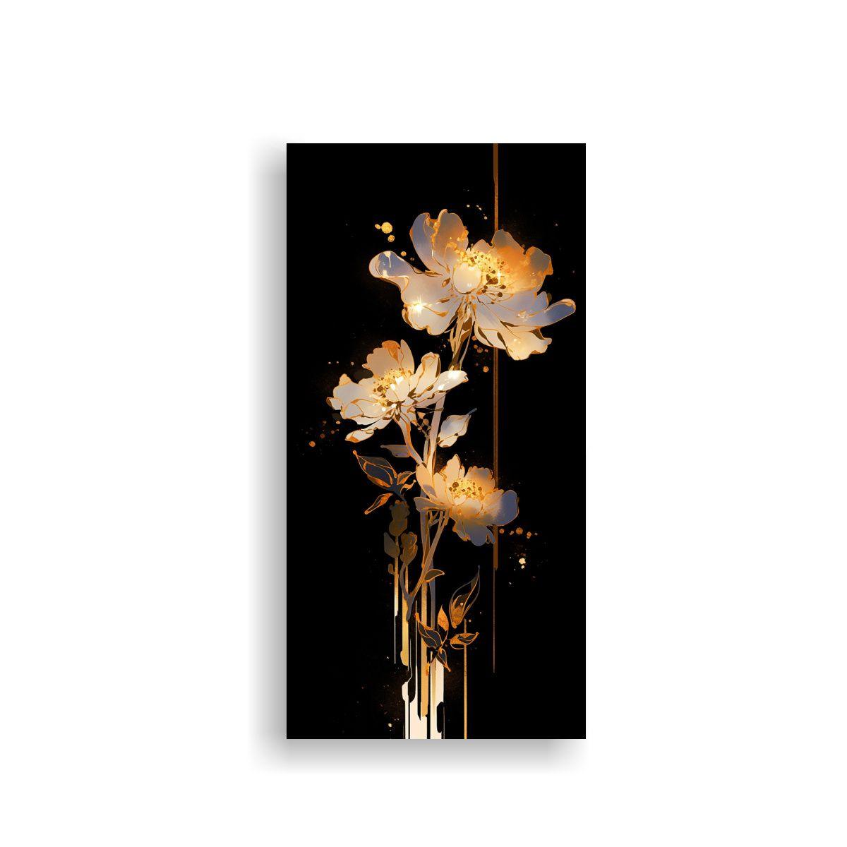 Pintura Decorativa Armonía Colores Dorados 60x120cm-0