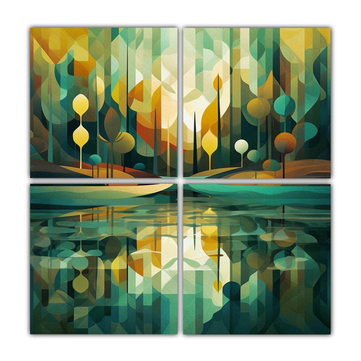 Arte Geométrico Abstracto Con Armonía 160x160 Cm-0
