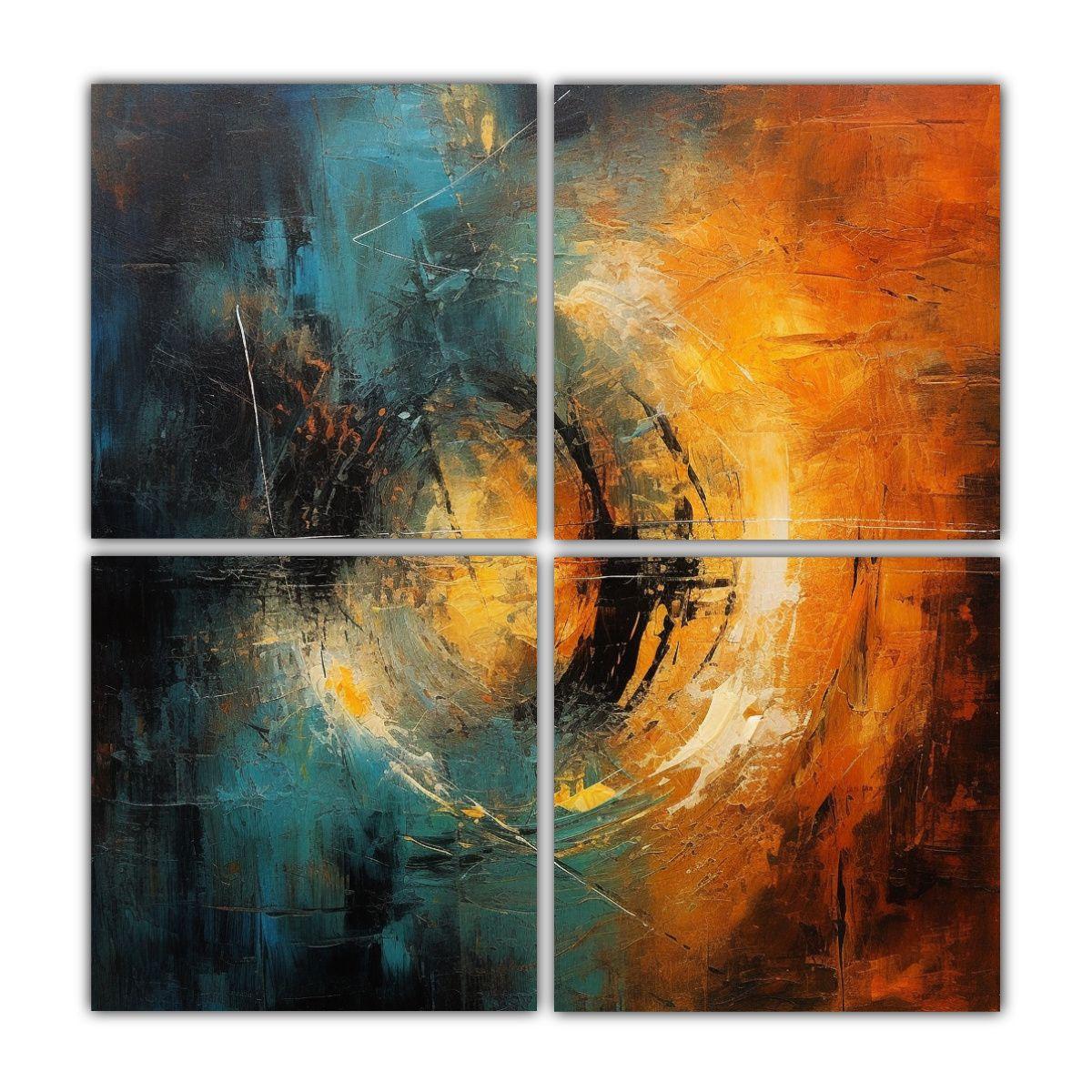 Pinturas Abstractas Para Decoración Enigma De 100x100 Cm-0