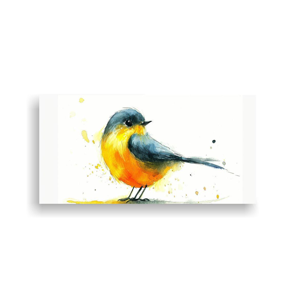 Cuadro Minimalista De Ave Alegre En Estilo 100x50cm-0