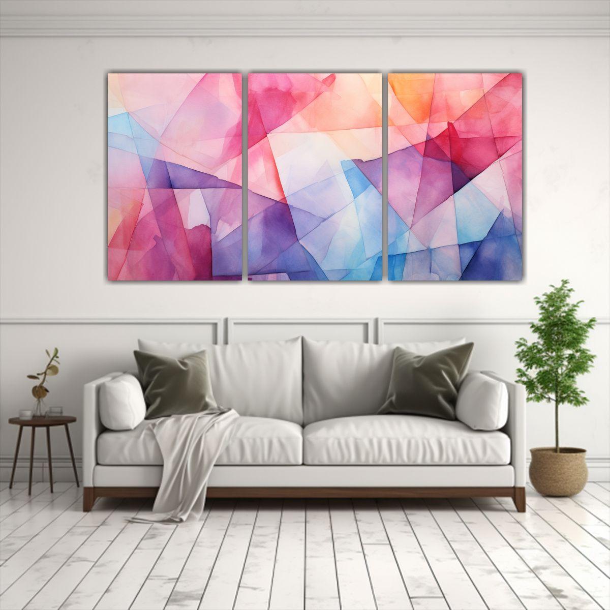 Pinturas Decorativas De Tres Lienzos Modernos 180x90 Cm-2