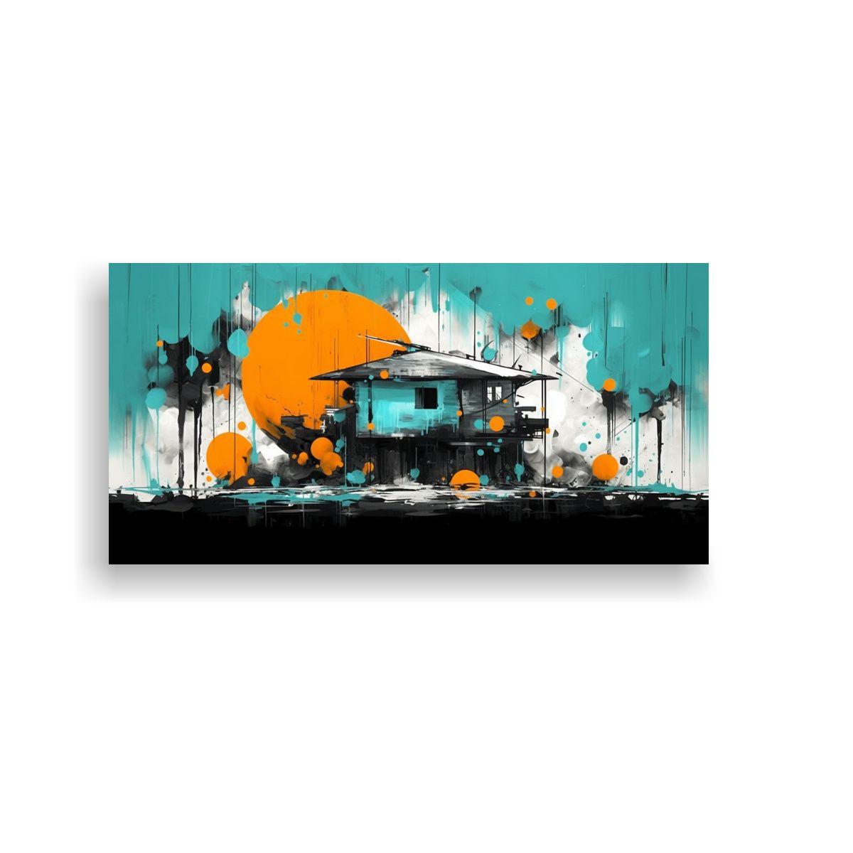 Cuadro Vintage Estrellados Arte Minimalista En 120x60cm-0
