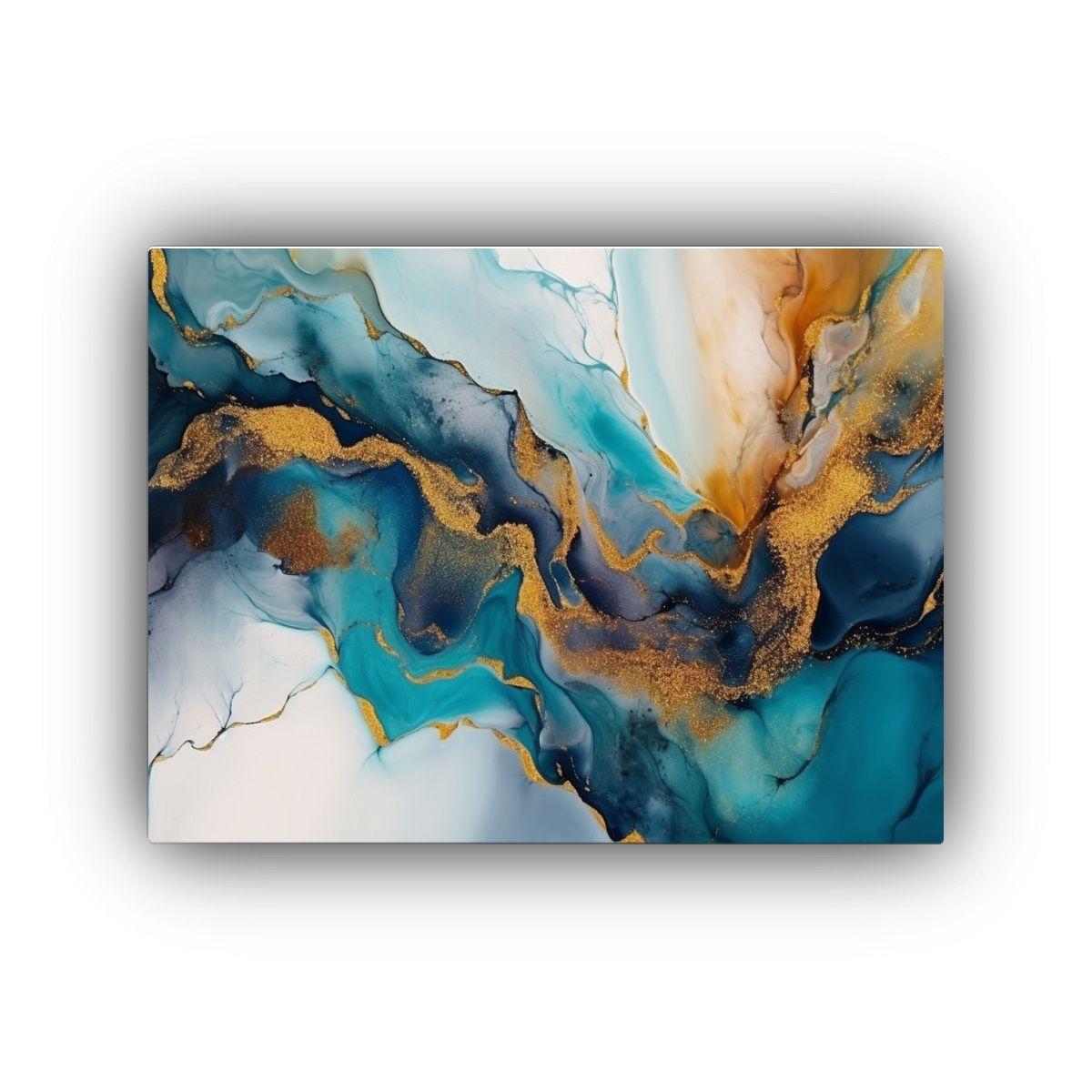 Cuadro Vanguardia Clásico: Textura Abstracta Fluida, Arte B 50x40cm-0