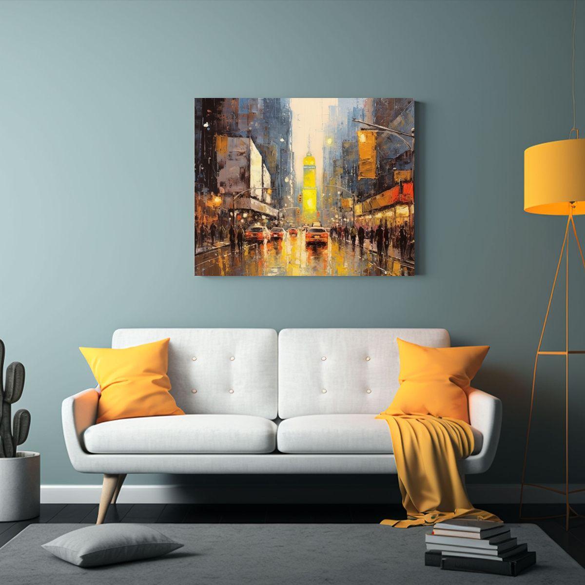 Pintura Original En Técnica De Espátula Para Decoración. 90x60cm-2