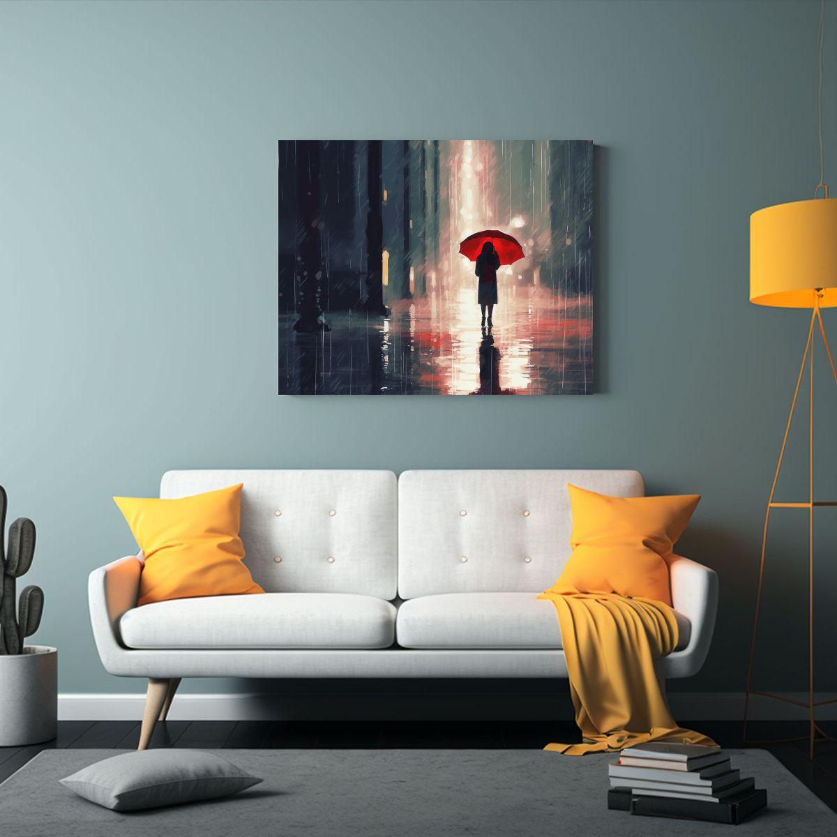 Pinturas De Ambiente Lluvioso De Concepto Artístico Fine Ar 65x50cm-2