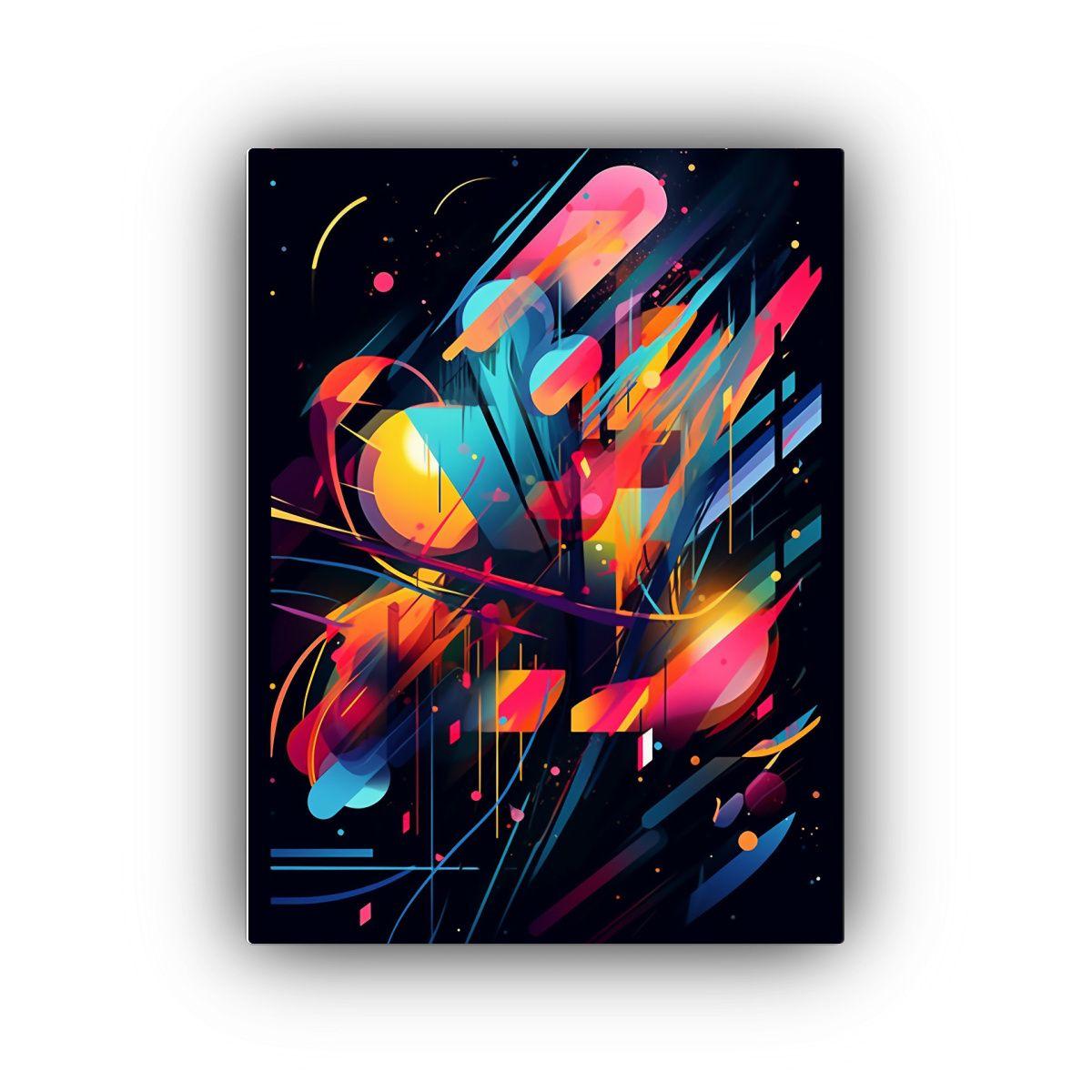 Lienzo De Tela Imagen Mural Abstracto En Colores 50x65cm-0