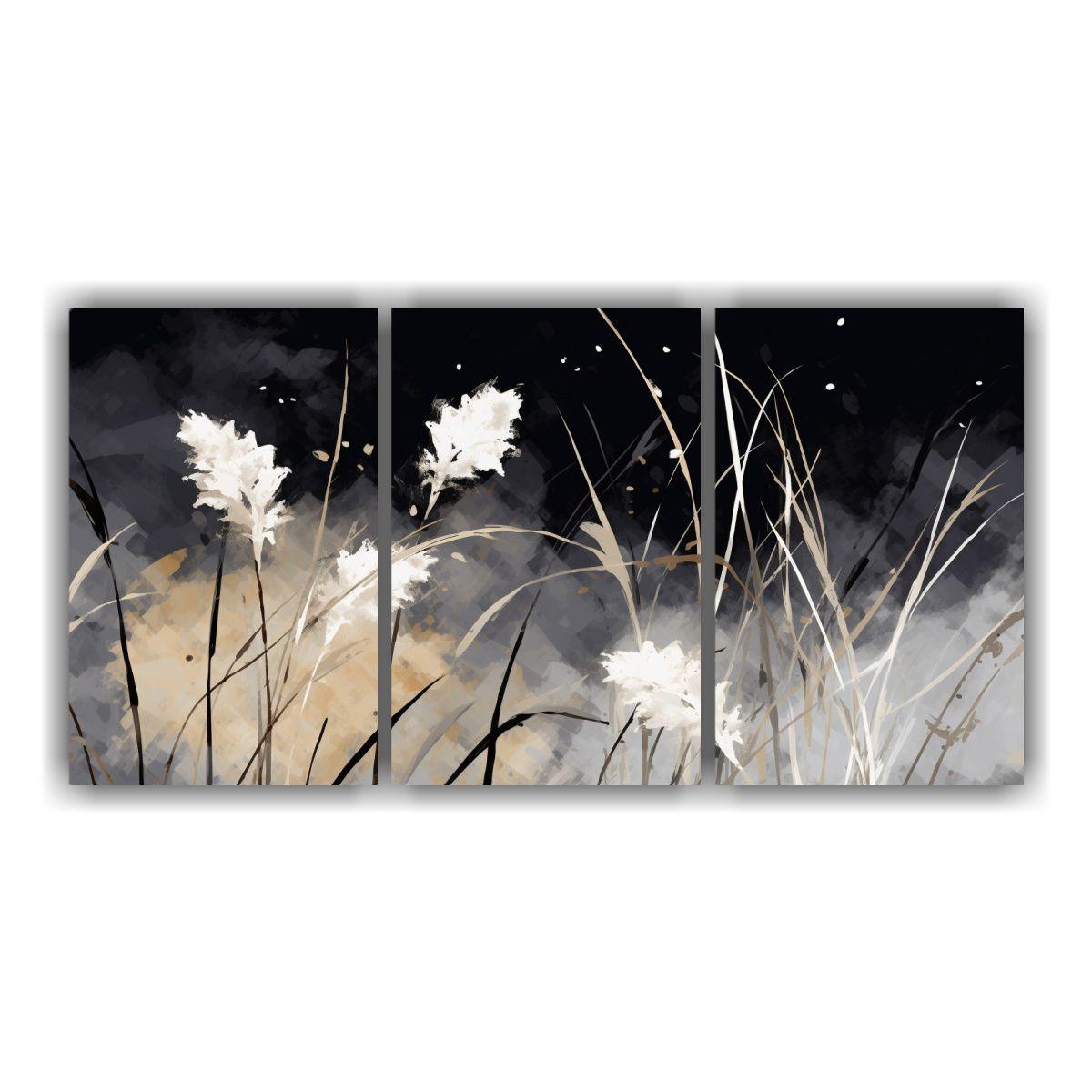 Cuadros De Decoración Con Figuras De Tres Telas 180x90 Cm-0