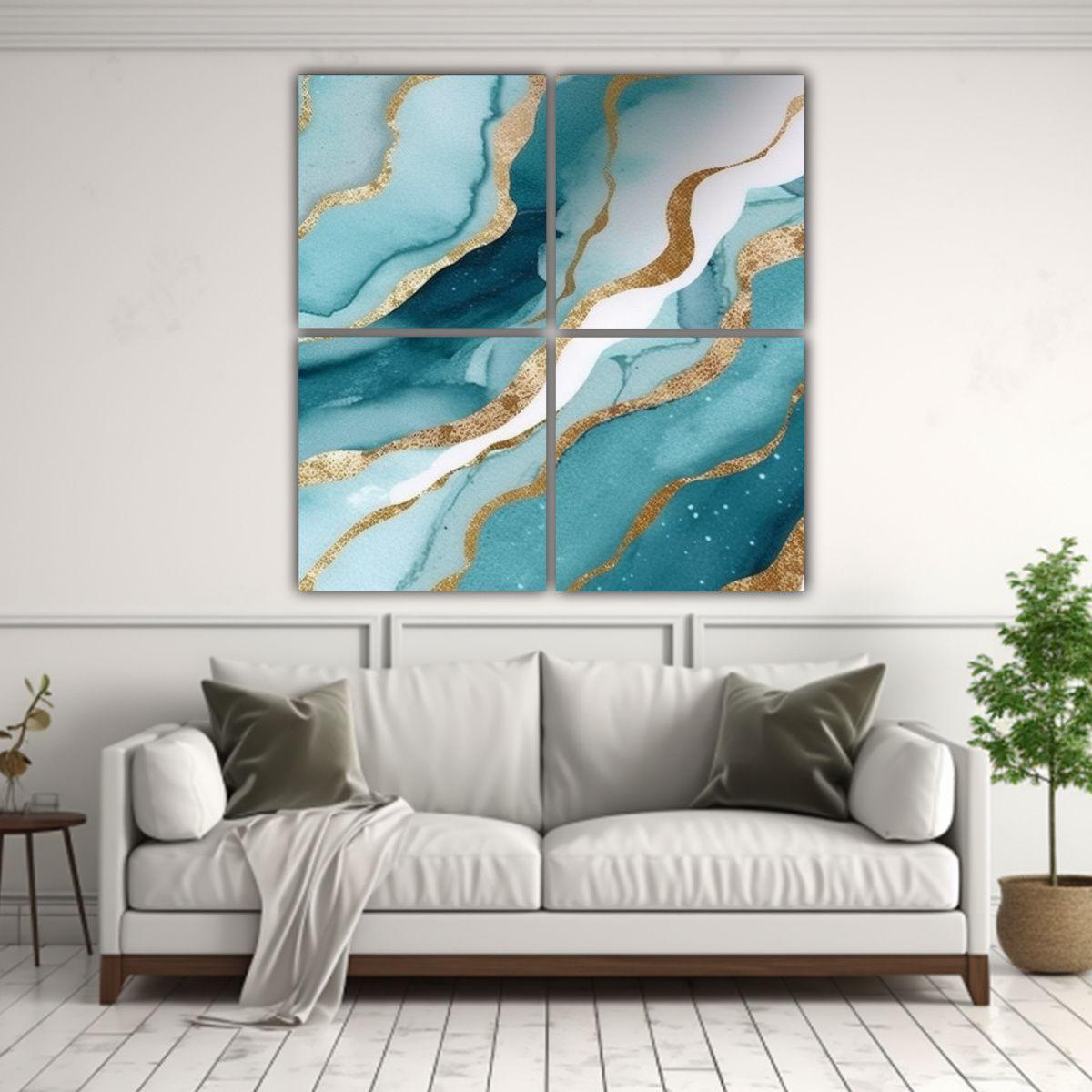 Pinturas Decorativas Modernas Con Textura De 100x100 Cm-2