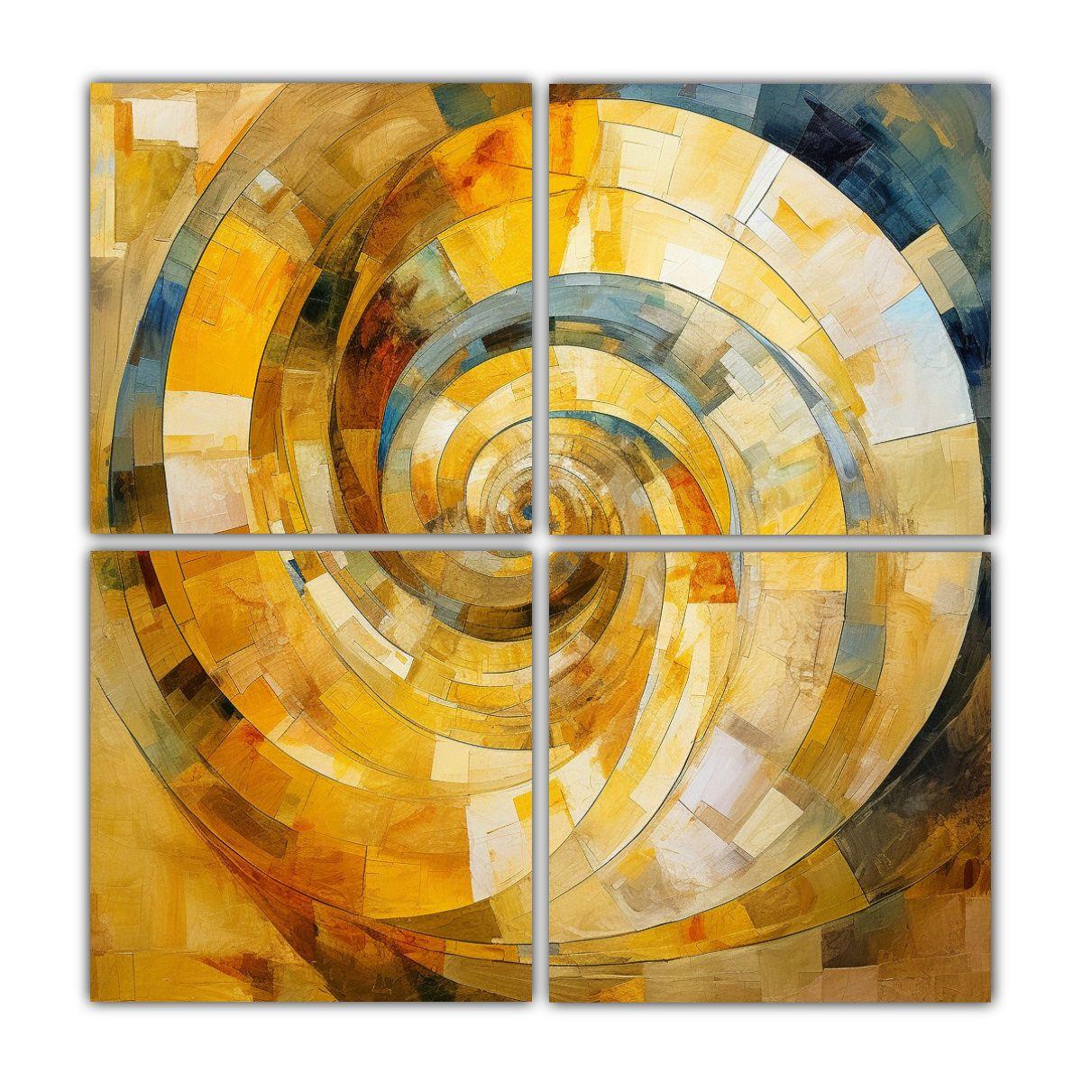 Cuatro Lienzos De Tela Concepto Simplicidad: 160x160 Cm-0