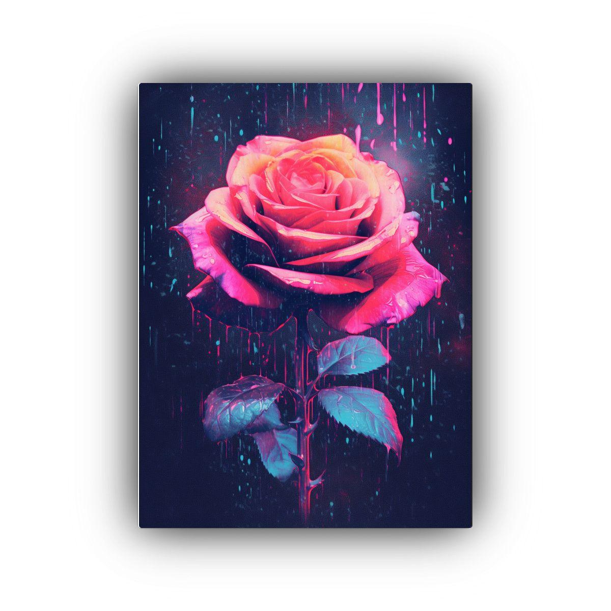 Pintura Decorativa En Estilo Vaporwave Y Glitch 60x90cm-0