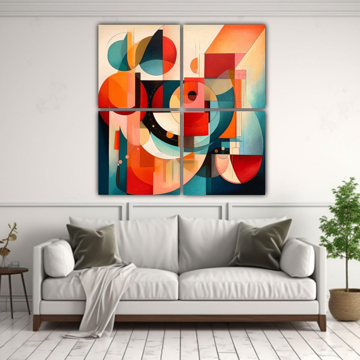 Cuatro Artes Estilo Galeria Urbano Pinturas 80x80 Cm-2