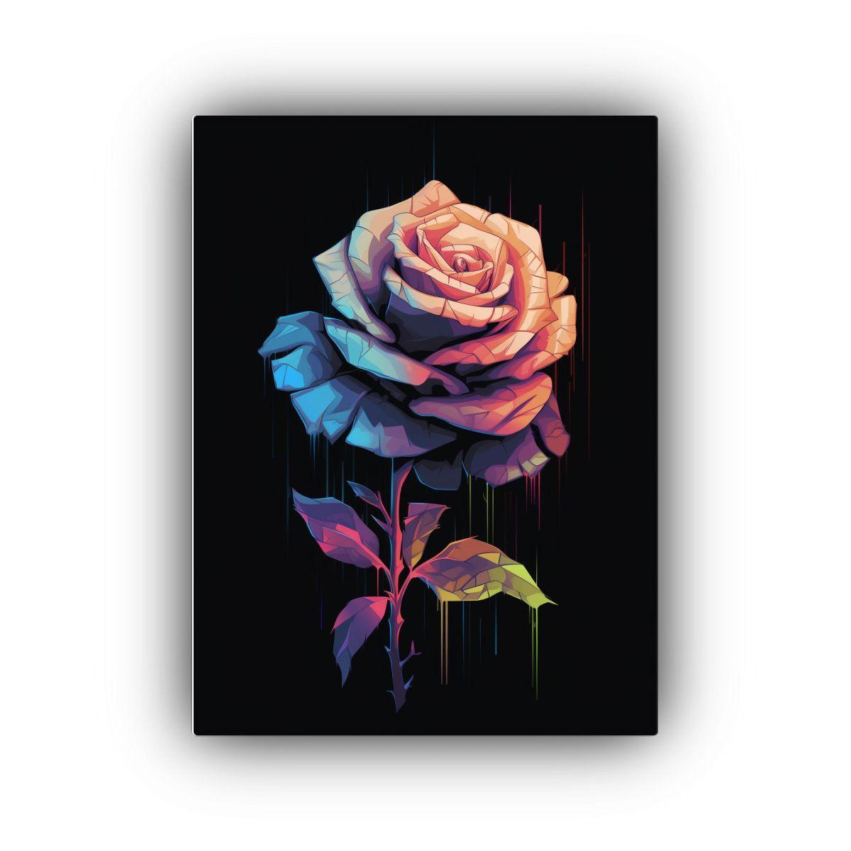 Pintura Decorativa De Lienzo Con Expresión Floral 50x65cm-0