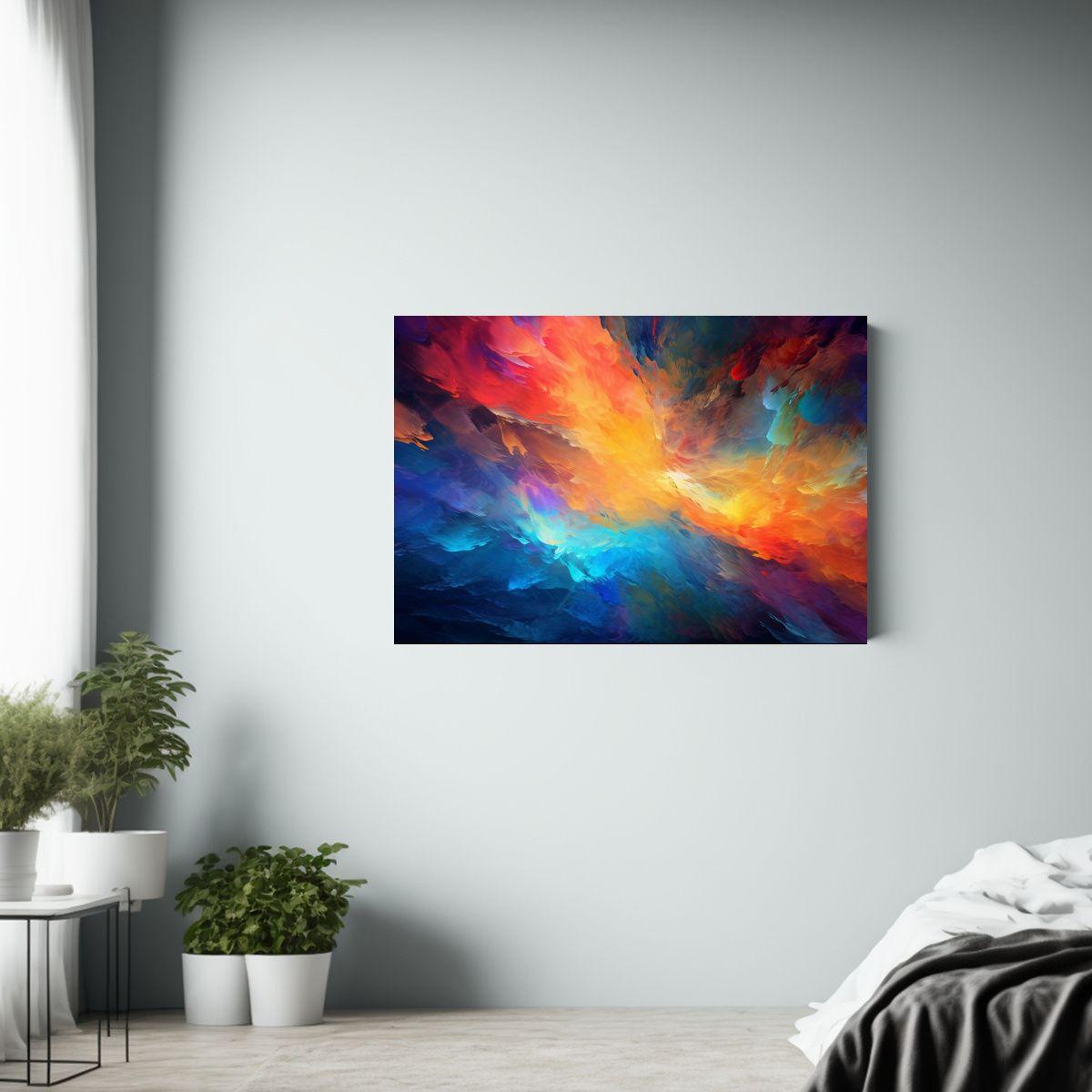Pinturas Abstractas Vintage Con Vibrante Paleta De Colores Y 120x80cm-2