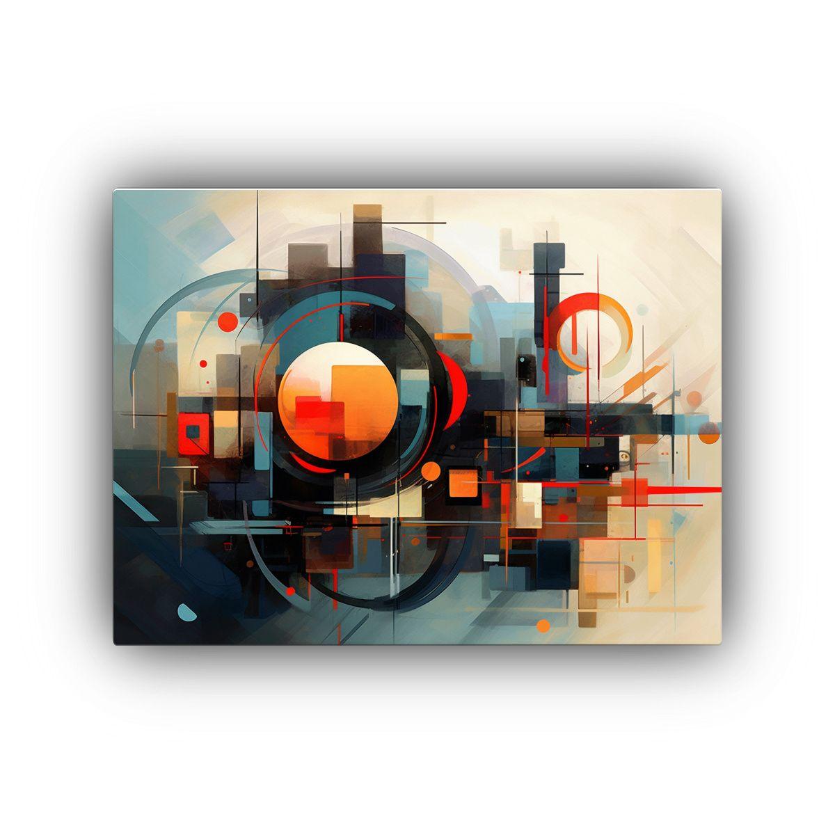 Lienzo De Tela Abstracto Equilibrando La Expresividad 90x60cm-0