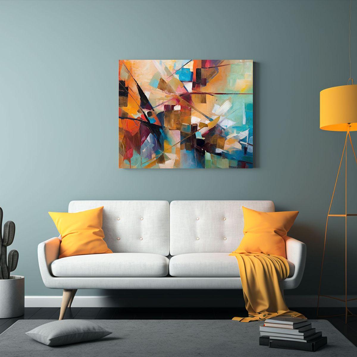 Pinturas Decorativas Combinando Arte Y Diseño 45x30cm-2
