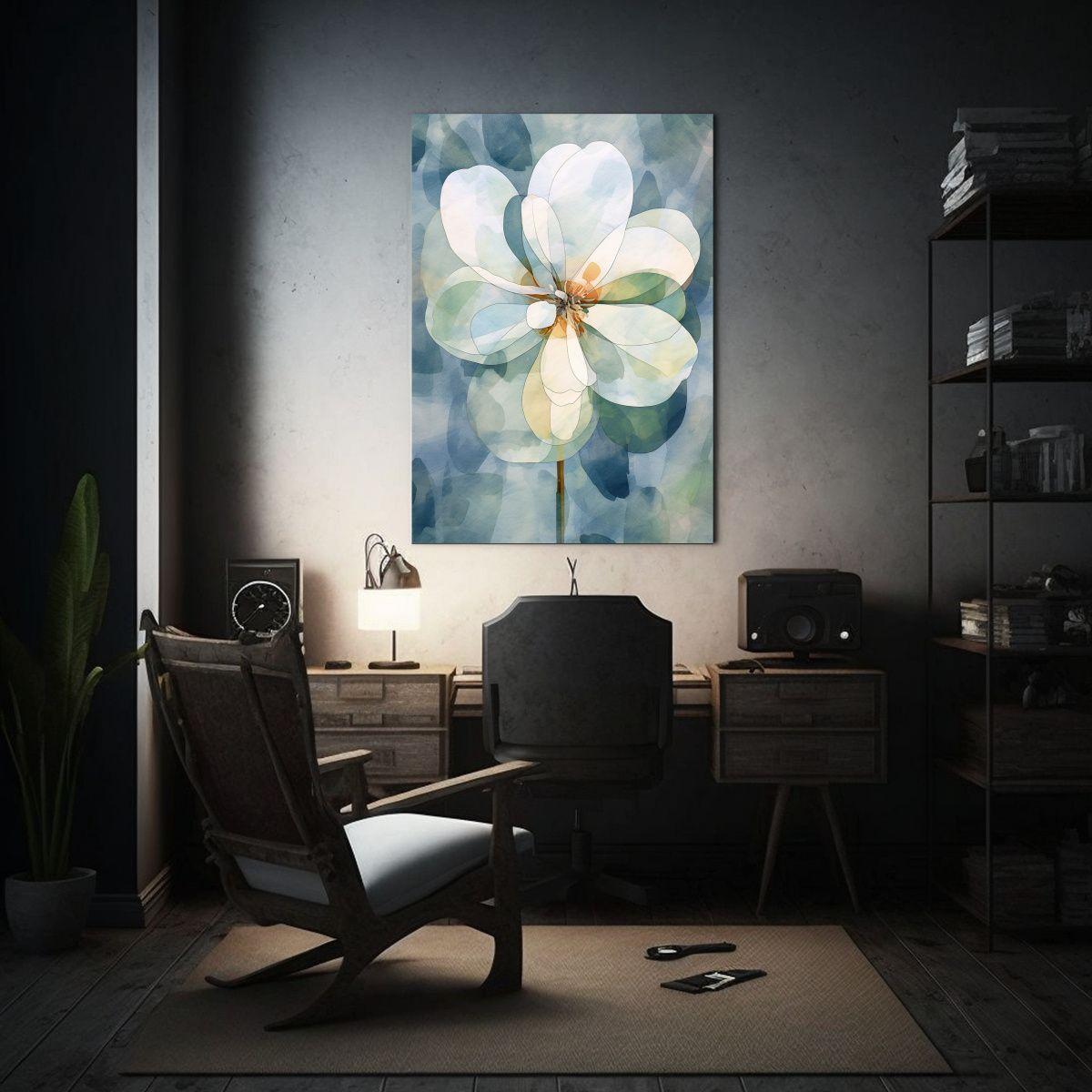 Pintura Decorativa De Una Hermosa Flor De Manzana 60x90cm-2