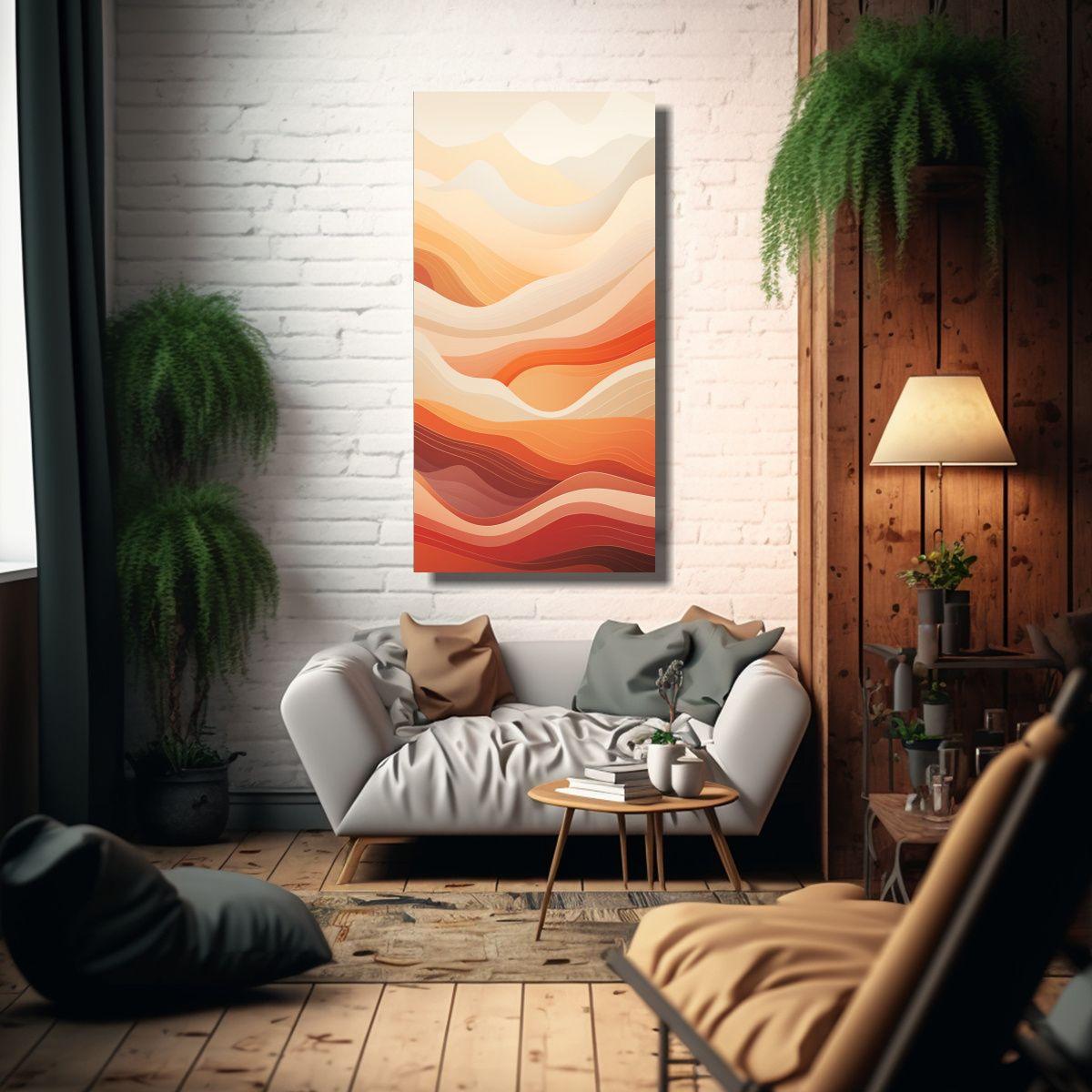 Pintura Decorativa Con Patrones Abstractos 20x40 Cm-2