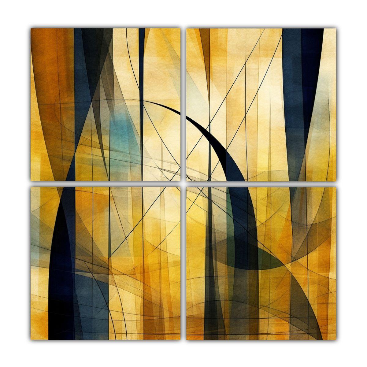 Cuadro Decorativo Líneas Y Formas Simples Estilo 200x200 Cm-0
