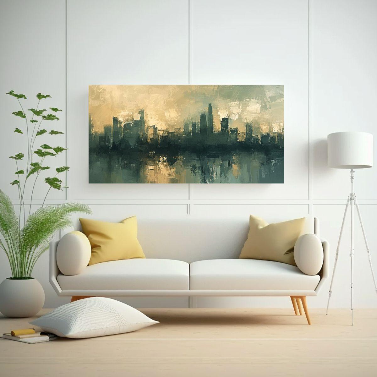 Cuadro Estilo Estilo óleo Con Pinceladas Finas Y 140x70cm-2