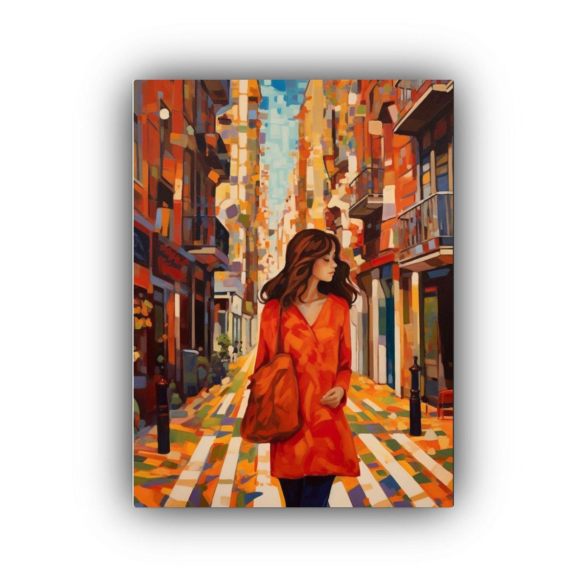 Pintura Decorativa En Bastidor: Armonía Cromática Expresiv 30x45cm-0