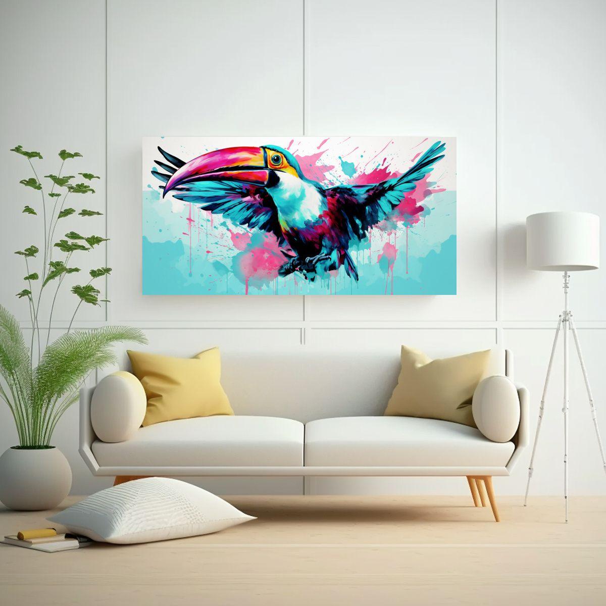 Cuadros Decorativos De Diseño Barato Con Tucanes 140x70cm-2