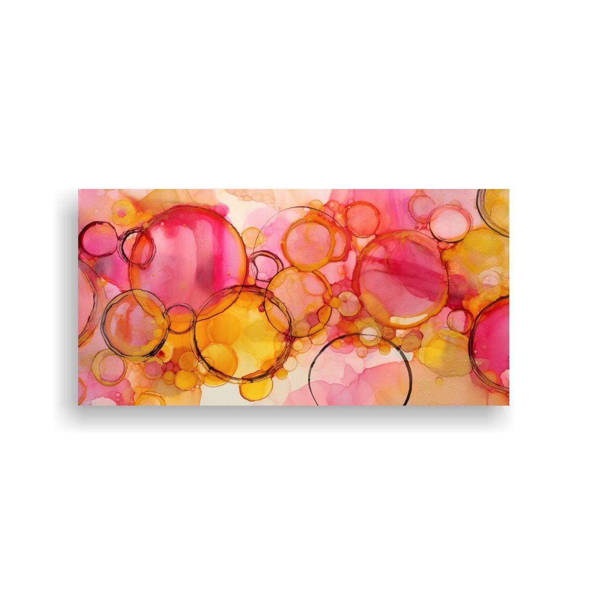 Cuadros De Pared En Lienzo Clásico Con Círculos 60x30cm-0