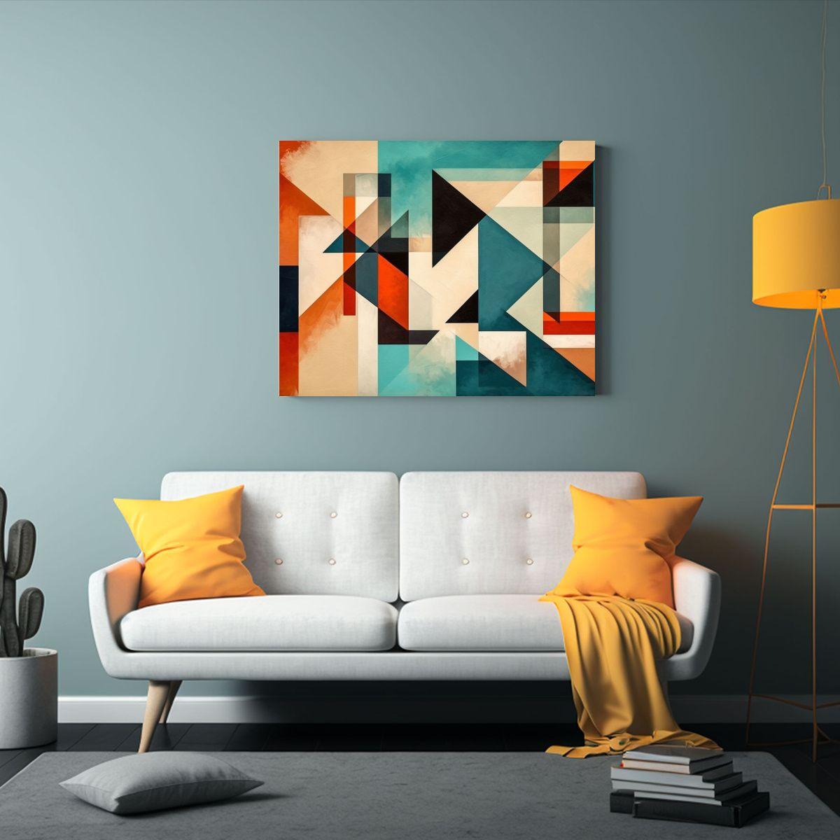 Pinturas Decorativas Minimalistas Abstractas Geométricas En 65x50cm-2