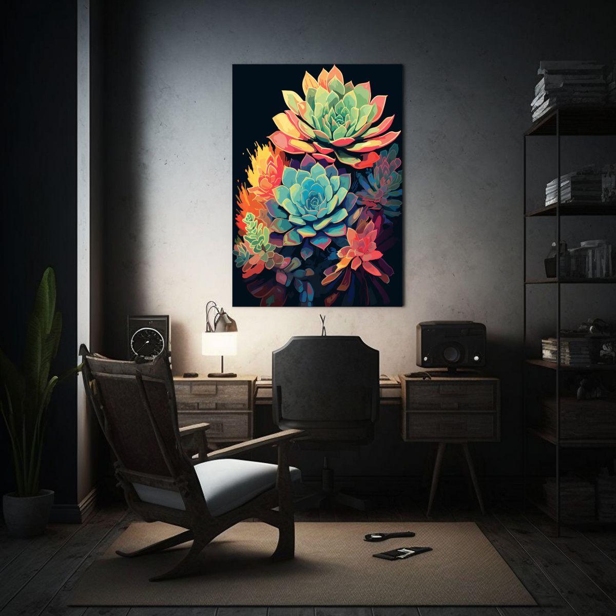 Cuadro Decorativo De Una Planta Suculenta 30x45cm-2
