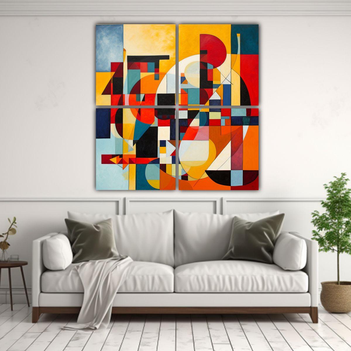 Pintura Leipzig N Decor Arte Simétrico Inspirador 60x60 Cm-2
