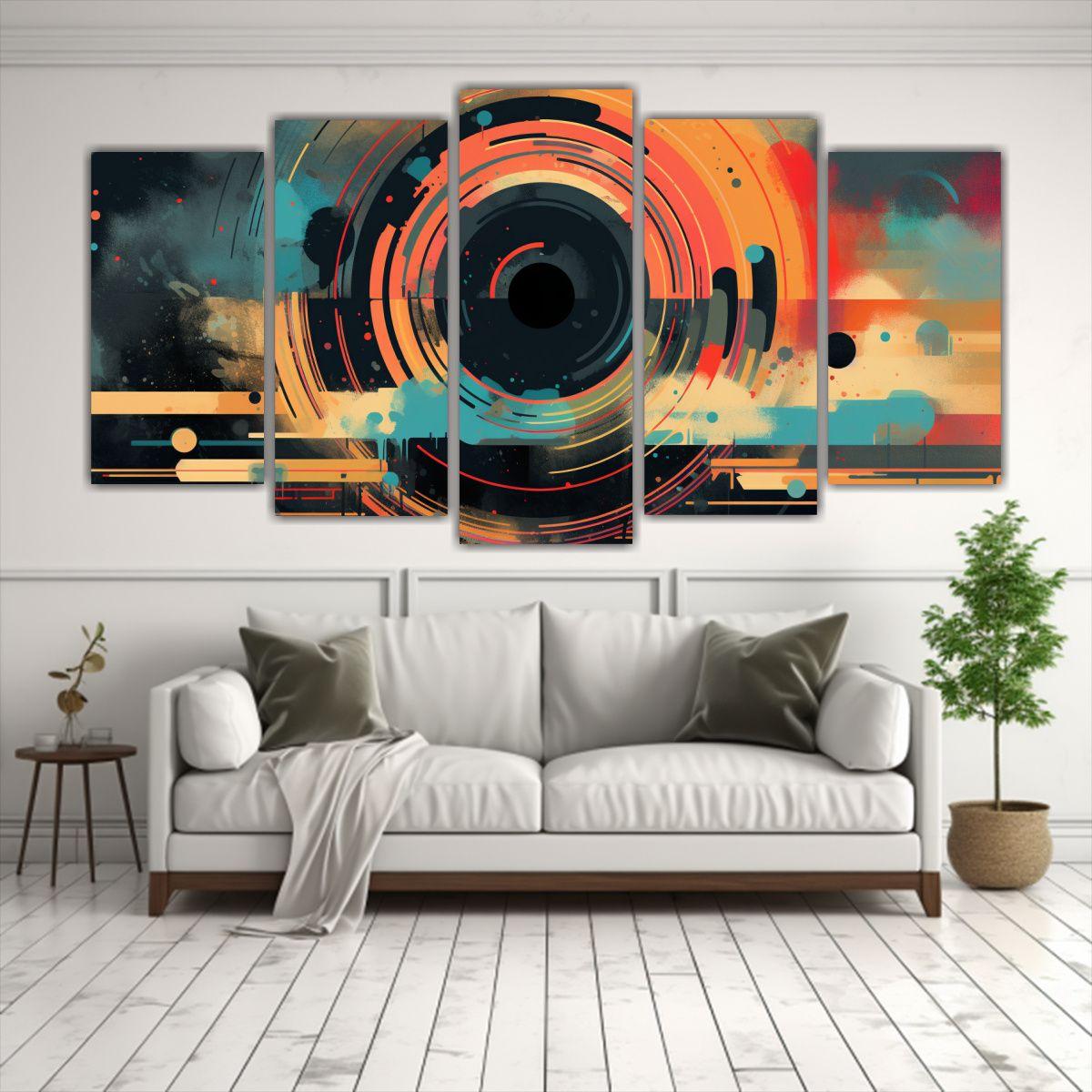 Obra De Arte Minimalista En Lienzo De Alta 200x100 Cm-2