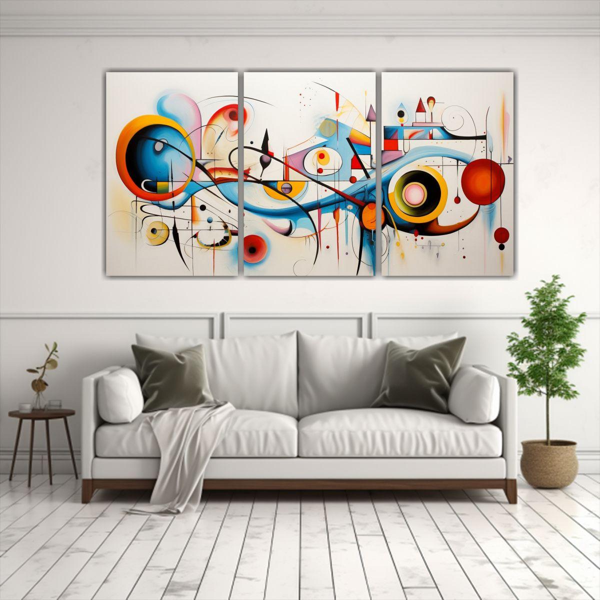 Cuadros Impresos Gama De Colores Mar Abstracto 240x120 Cm-2
