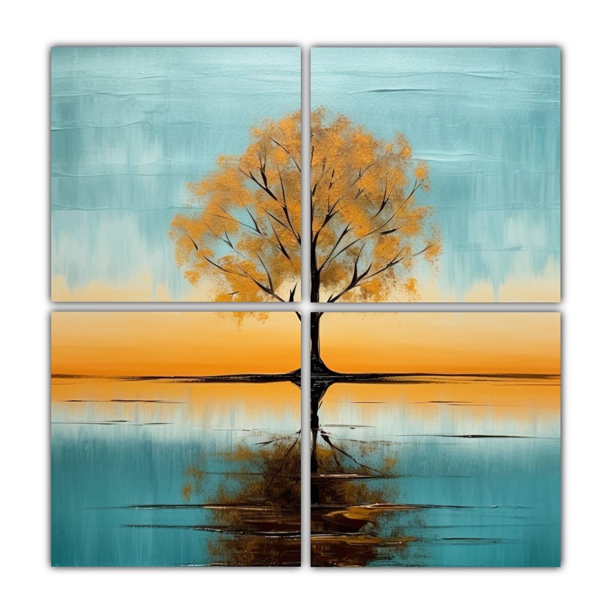 Pinturas Decorativas De Composición Abstracta 40x40 Cm-0