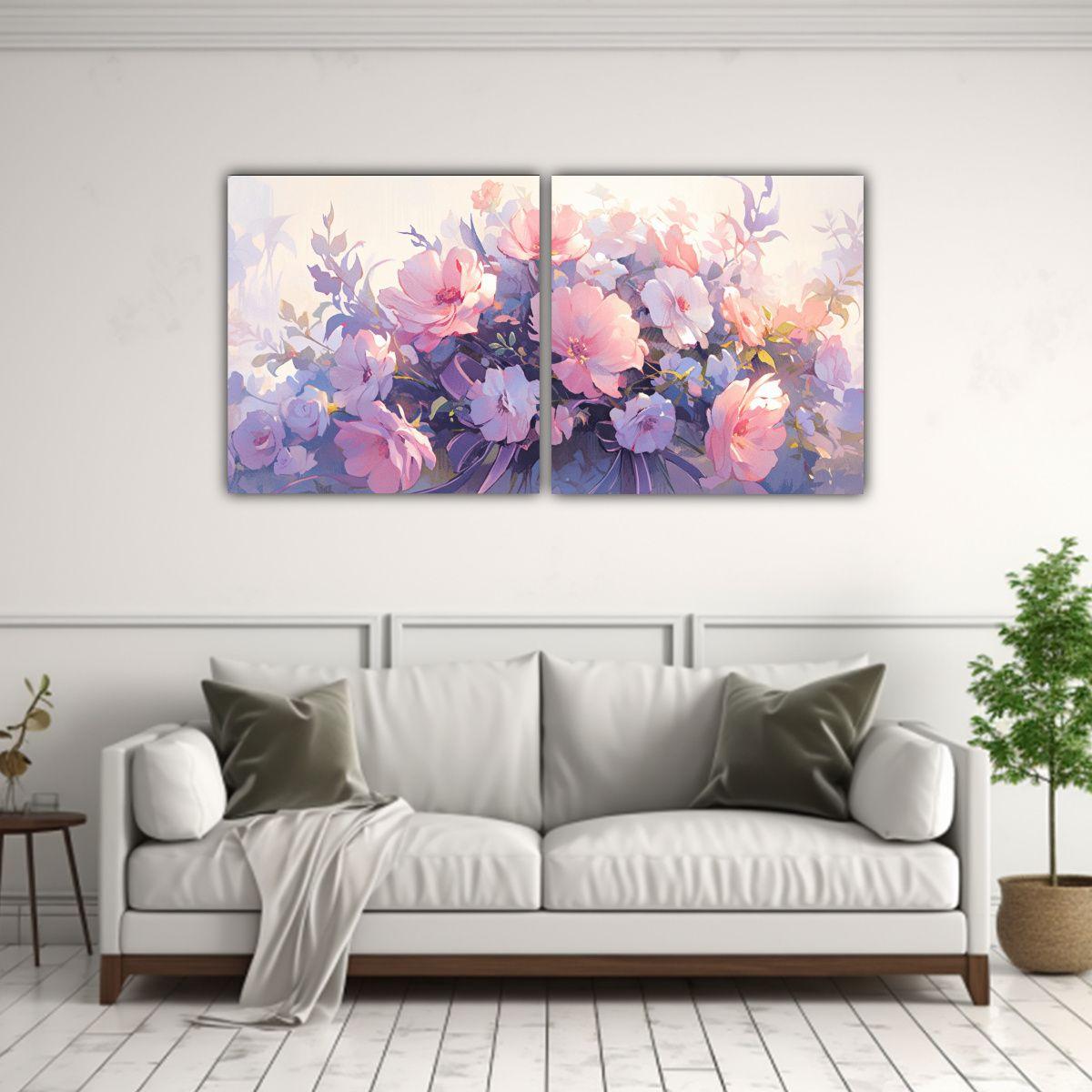 Cuadros Bellas Líneas Belleza Pintura En Lienzo 40x20 Cm-2