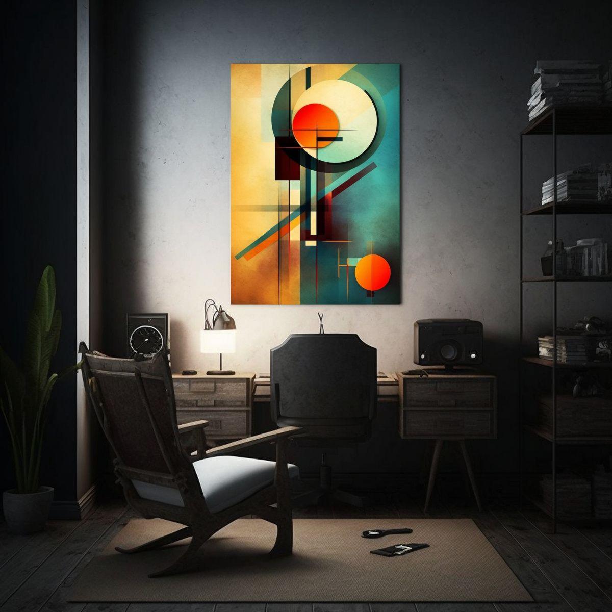 Pinturas Decorativas De Formas Geométricas Adorables Vintag 80x120cm-2