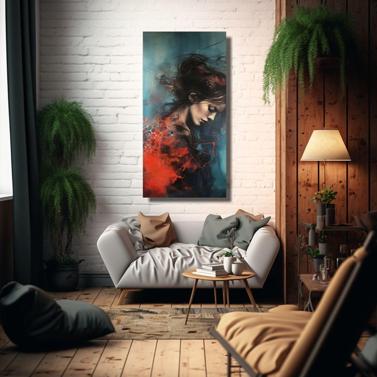 Pintura Encaustica Composición De Modernidad 70x140cm-2