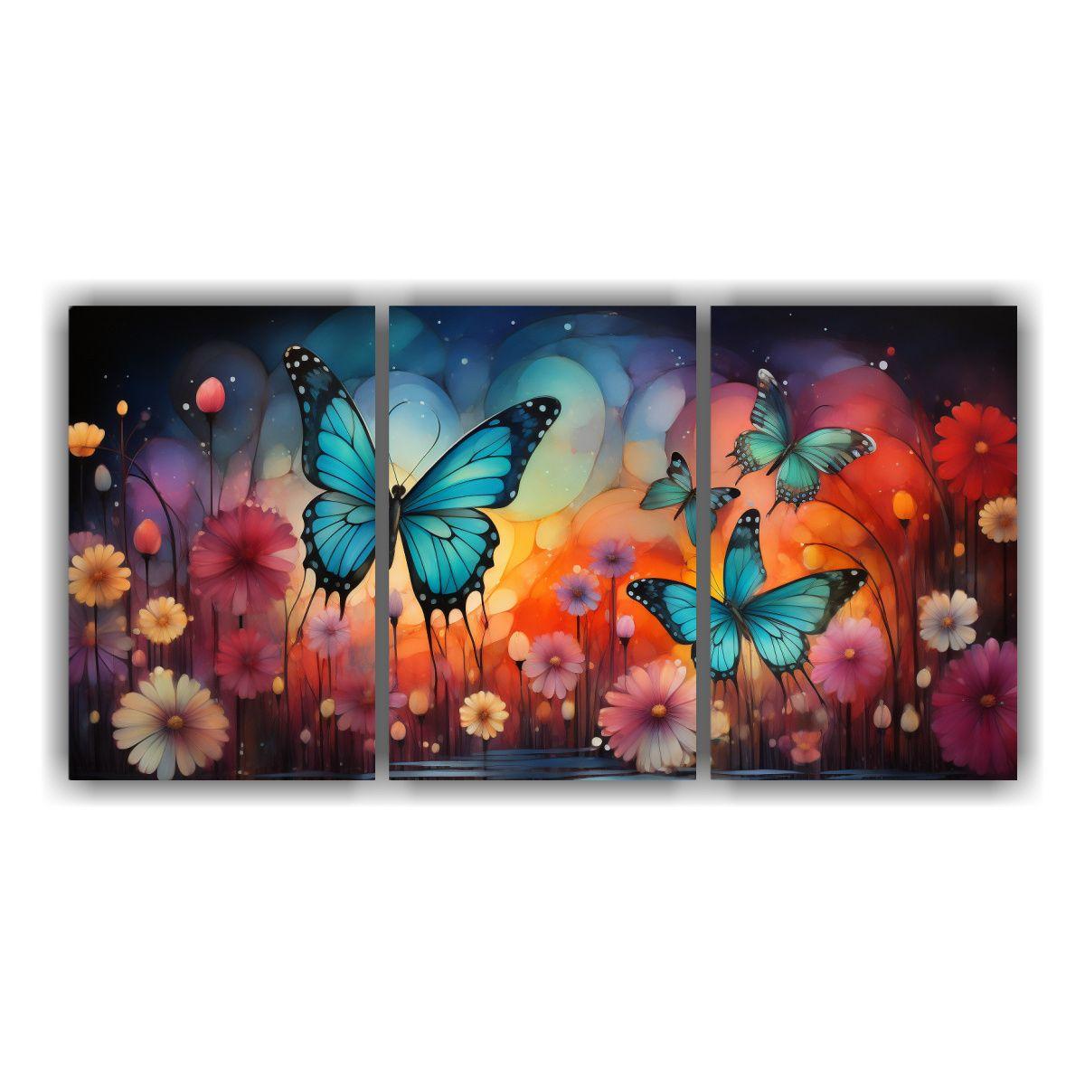 Cuadros Movimiento Linda Mariposas Corazón Amor 240x120 Cm-0