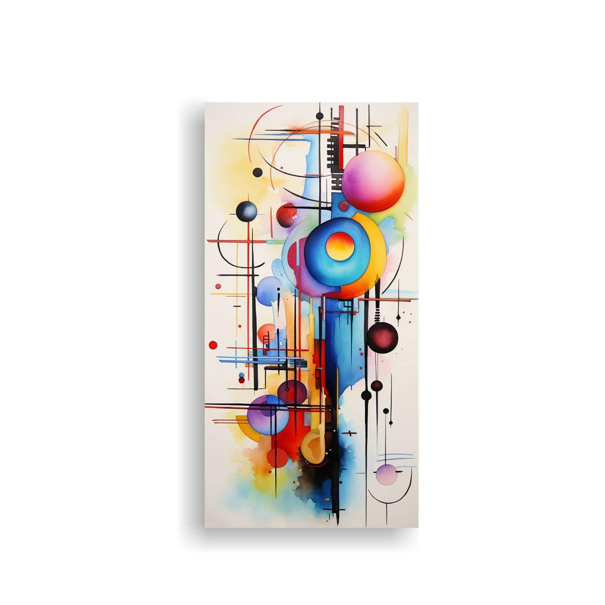 Pintura Conceptual Minimalista Acuarela Abstracta 50x100cm-0