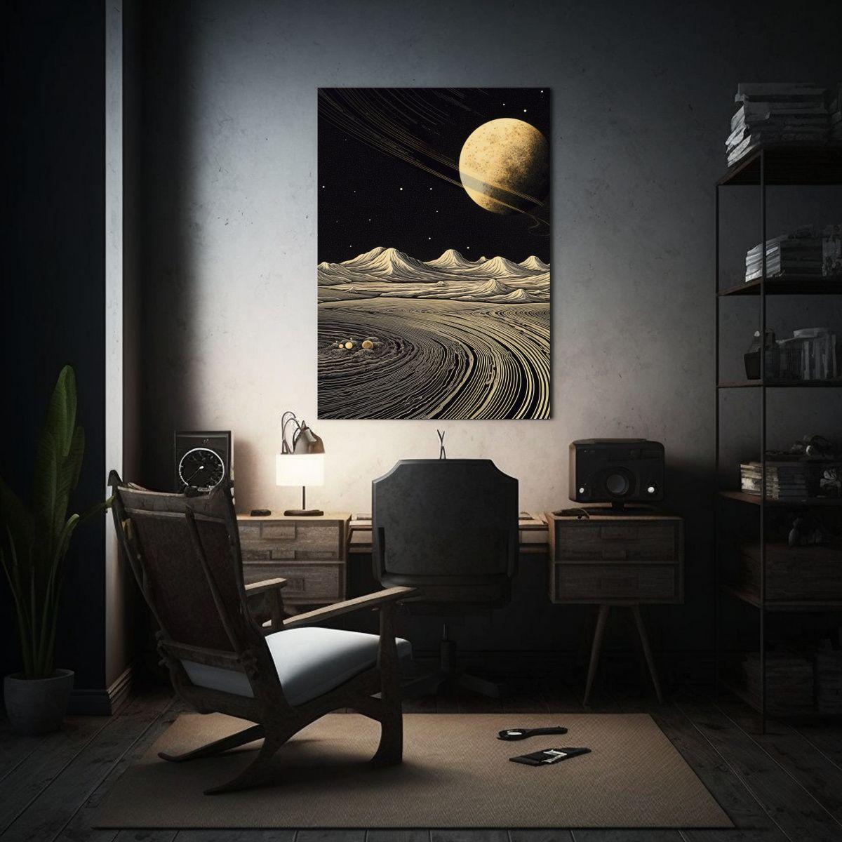 Pintura Decorativa Lienzo Estilo Galaxia Con 60x90cm-2