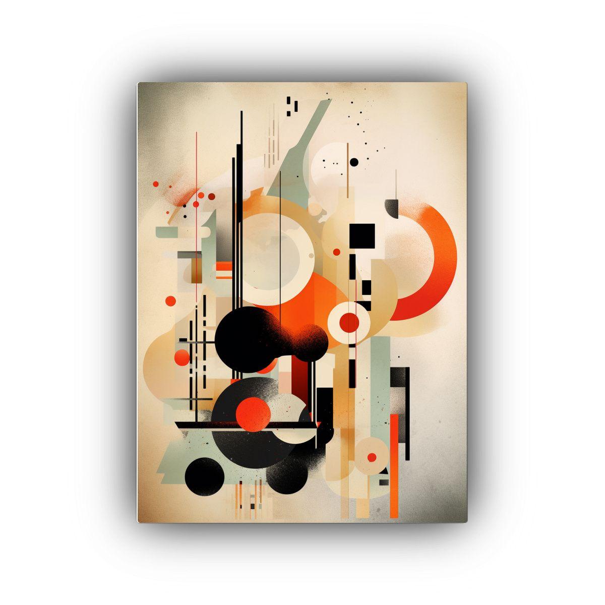Cuadro Abstracto De Tela Con Colores Vibrantes 30x40cm-0