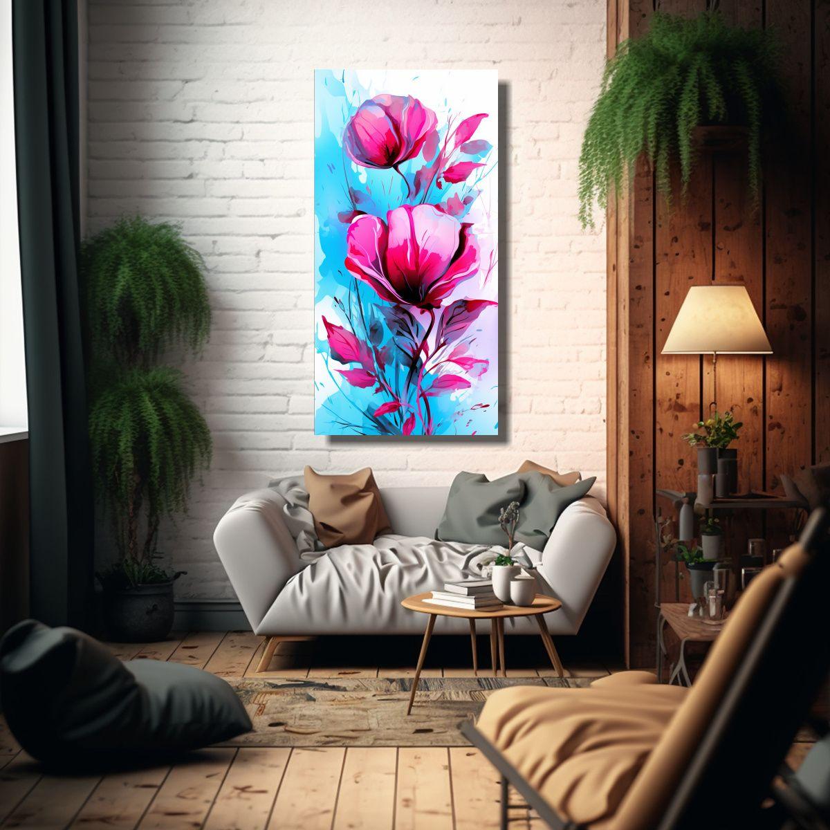 Pinturas Decorativas En Bastidor Con Ambiente 50x100cm-2