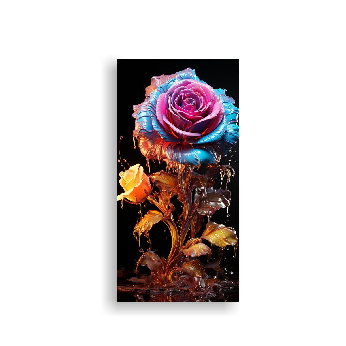 Pintura Decorativa Tribal Estética De Rosa 40x80cm-0