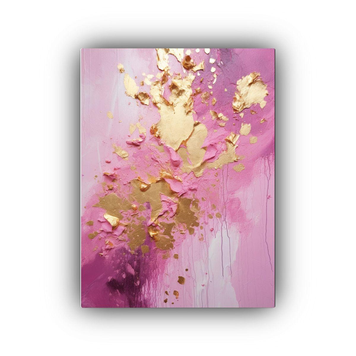 Pintura Decorativa Estilo Lienzo Abstracto Rosa 30x40cm-0