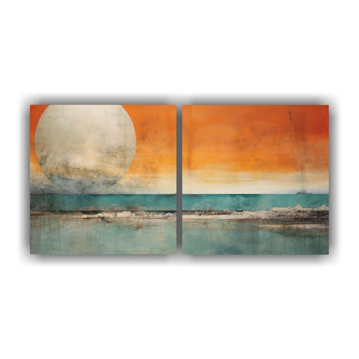 Cuadros Dibujo Gama De Colores En Tonos Naranja, 80x40 Cm-0