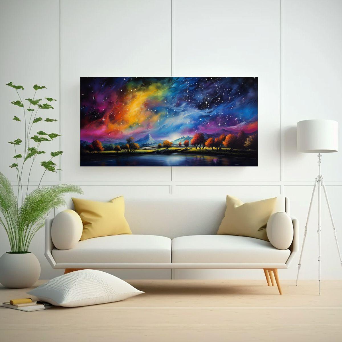 Cuadro Decorativo Personalidad Nocturna Con Arcoí 100x50cm-2